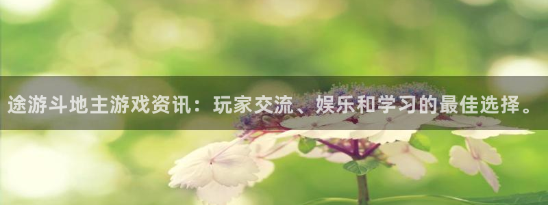 天美娱乐平台登录线路：途游斗地主游戏资讯：玩家交流、娱乐和学