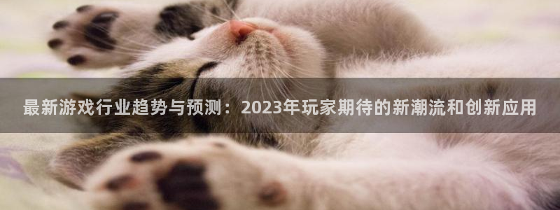 天美娱乐2首页登录：最新游戏行业趋势与预测：2023年玩家期
